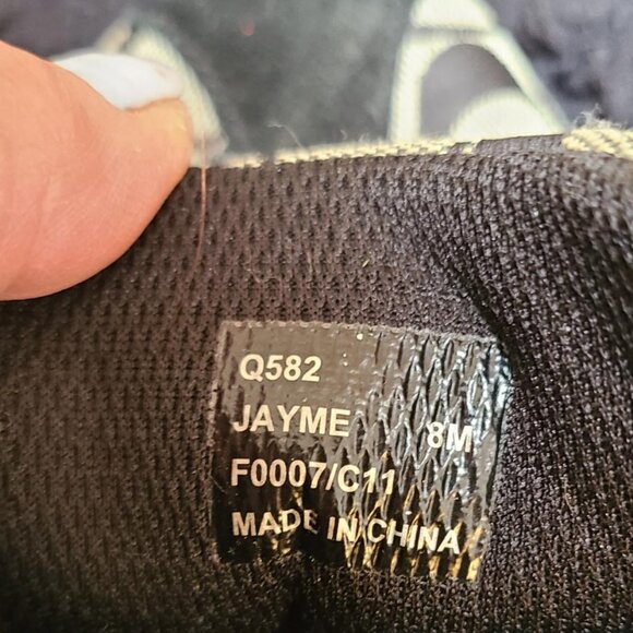 Coach Women's Sz 8 classic black, tan, silver sneakers ... worn once - Picture 4 of 7